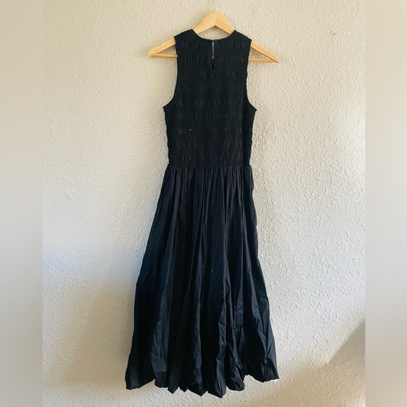 Madewell The Melody Bubble-Hem Smocked Midi Dress in Poplin NWT - Picture 5 of 12